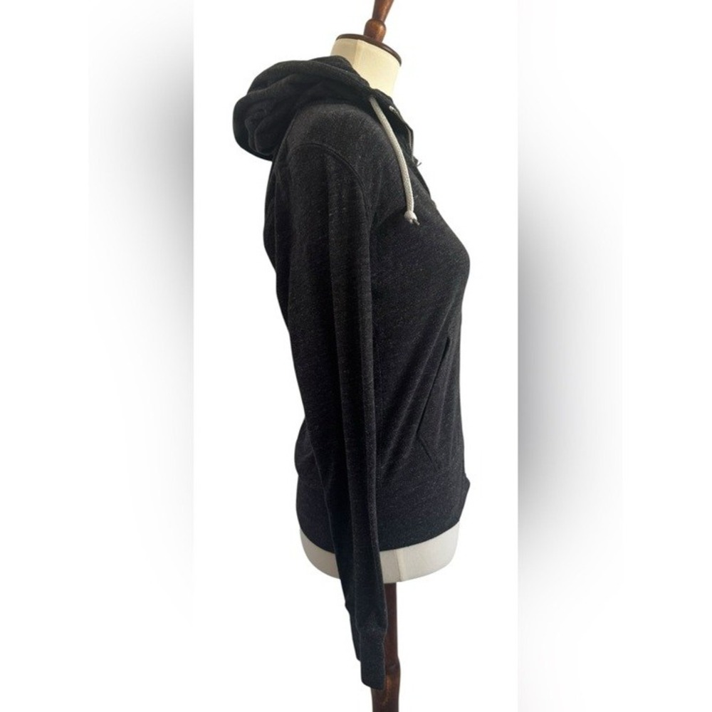 Nike‎ Womens Full Zip Hoodie Charcoal Heather Grey Lightweight Jersey Size Small - Picture 2 of 12